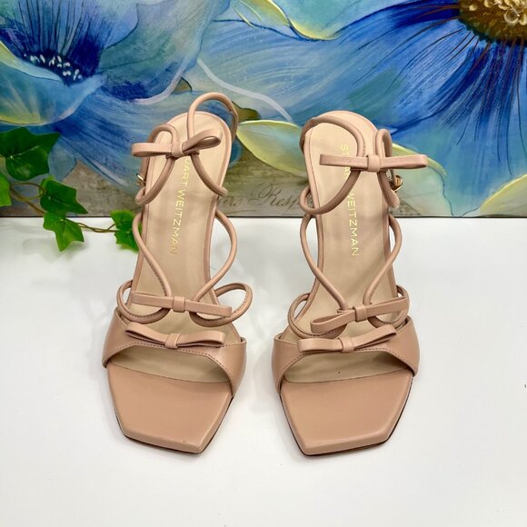 STUART WEITZMAN Tully 100 Strappy Heel Sandal in Adobe Size 8 - Picture 7 of 13
